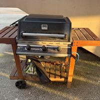 Barbecue gas e pietra lavica/carbonella