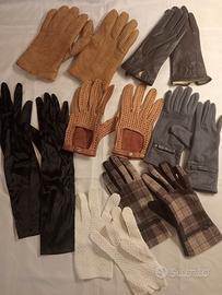 guanti da donna taglia L in vari stili lotto n. 7