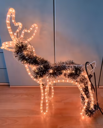 Renna Natalizia Luminosa 3D a LED.
