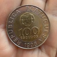 Moneta 100 Escudos Portogallo 1998 - Pedro Nunes