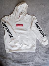 Felpa con Cappuccio Bianca "Supreme Style" - Nuova