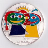i COLORI DEL FUTURO MEDAGLIA di UGO NESPOLO 1999