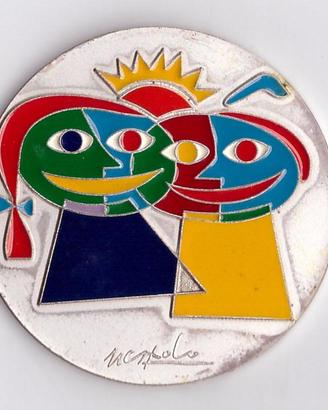 i COLORI DEL FUTURO MEDAGLIA di UGO NESPOLO 1999