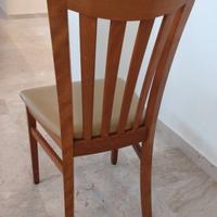 Sedie legno, seduta ecopelle