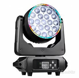 Testa Mobile Wash Zoom Led 19x15w RGBW Ring RGB