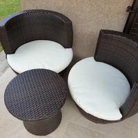 Set giardino in rattan