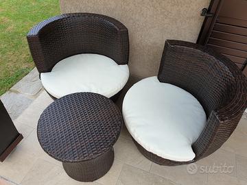 Set giardino in rattan