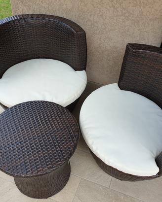 Set giardino in rattan