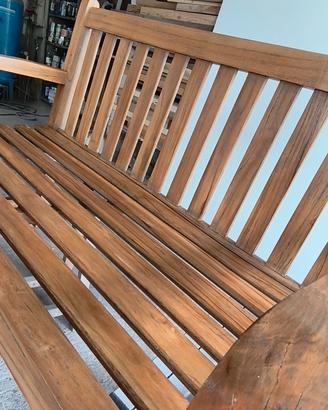 Panca Legno Teak Rest.a mano (Trattam. Outdoor)