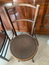 Set di tre sedie Thonet originali mod. Bistrot
