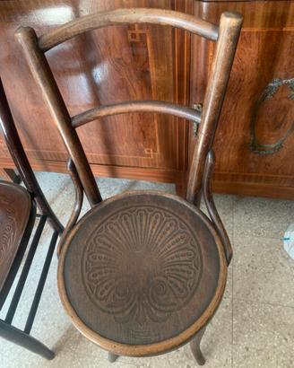 Set di tre sedie Thonet originali mod. Bistrot