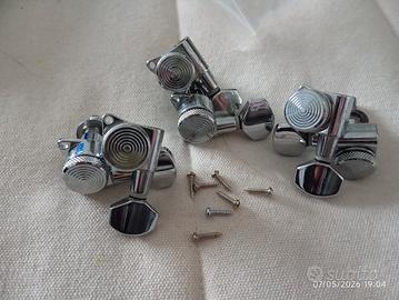 set 6 meccaniche per chitarra elettrica 