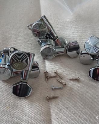 set 6 meccaniche per chitarra elettrica 