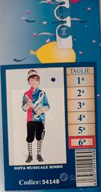 Vestito carnevale veneziano nota musicale taglia 6