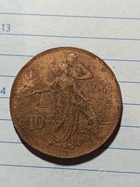 10 centesimi 1911 cinquantenario 