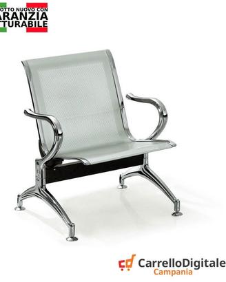 Sedia da attesa in acciaio – NUOVA – 1 posto