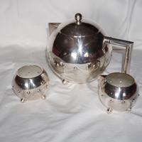 Teiera e zuccheriere stainless stell vintage