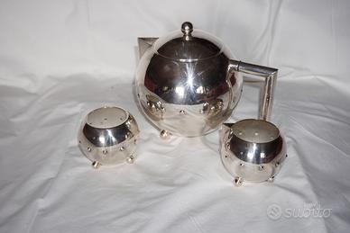 Teiera e zuccheriere stainless stell vintage