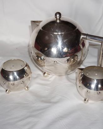 Teiera e zuccheriere stainless steel vintage
