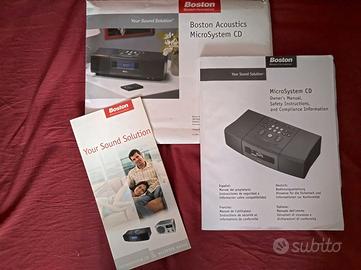 Boston Micro System CD. Libretto istruzioni ecc