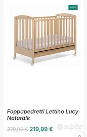 Lettino con materasso
