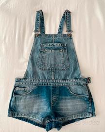 Zara salopette corta in jeans