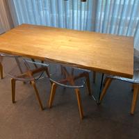 Tavolo legno massello 180x90cm + set 6 sedie