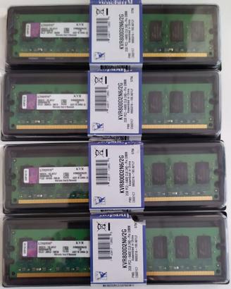 Memoria RAM DIMM Kingston 4xKVR800D2N62GB