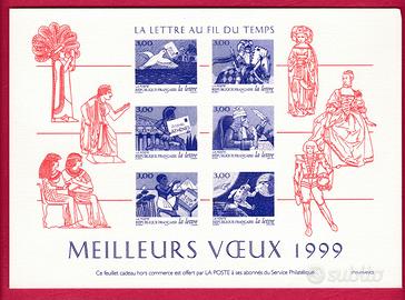 FRANCIA 1999 foglio non postale stampe blu