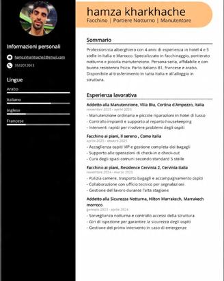 Facchino / portiere notturno / manutenzione