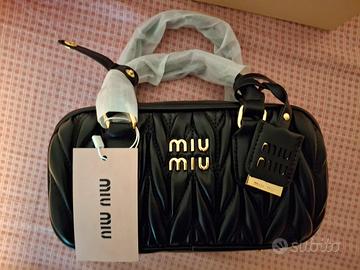 Borsa Miu Miu Arcadie Matelassé pelle nappa nera