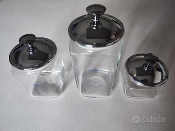 Set 3 barattoli Morinox in vetro – 12/18/24 cm