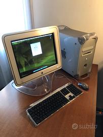 PowerMac Pro G4 con 2 monitor + tastiera e mouse