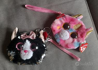 Portamonete Ty in peluche/brillantini/paillettes