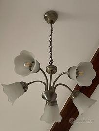 Coppia lampadari a 5 luci stile classico
