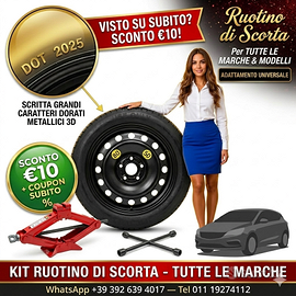 Ruotino di Scorta Auto Universale Kit Completo