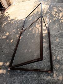 zanzariera  1 anta in alluminio colore castagno