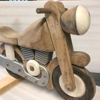 Moto giocattolo in legno vintage shabby chic