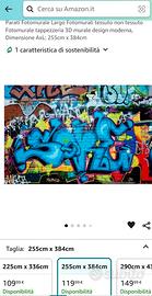 Carta da parati grande graffiti murales