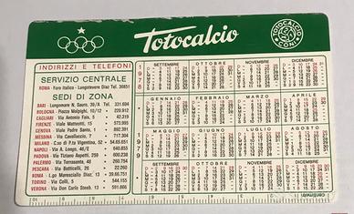Calendario Originale Totocalcio Coni 1978-79