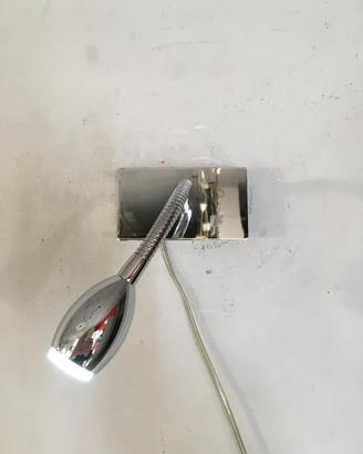 Lampada faretto Led metallo cromo flessibile
