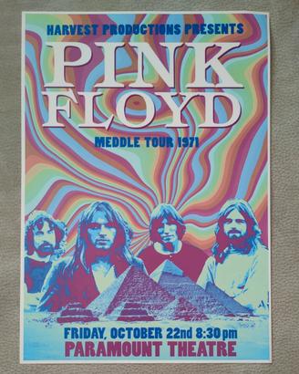 PINK FLOYD POSTER LOCANDINA TOUR LIVE 
1971