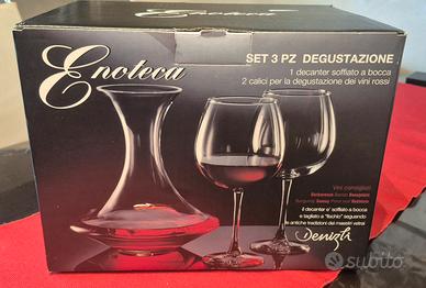 Set degustazione Decanter +2 Calici (NUOVO)