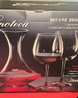 Set degustazione Decanter +2 Calici (NUOVO)