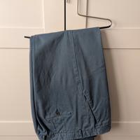 Pantaloni FENDI Taglia 48 Azzurro Turchese Cotone 