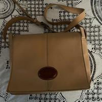 Borsa vintage Xenia in pelle beige made  in italy