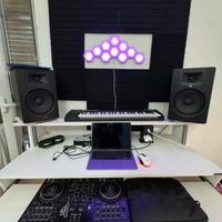 Scrivania da studio/gaming 3 ripiani