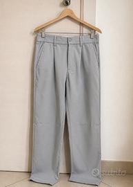 Pantaloni Bershka grigi a gamba larga – Taglia XS