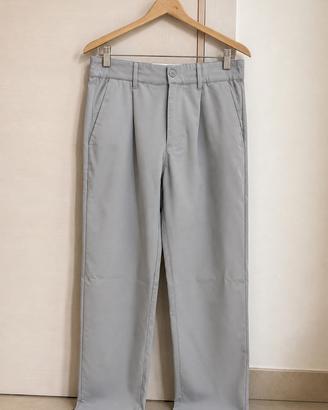 Pantaloni Bershka grigi a gamba larga – Taglia XS