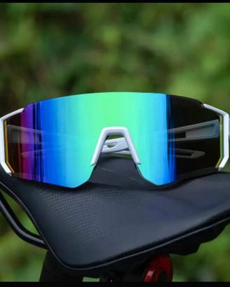 occhiali per sport corsa bianchi e polarizzati